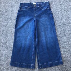 Spanx crop wide leg jean size 3X/ 3T in authentic blue